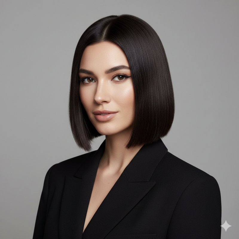 Midi-Blunt Bob