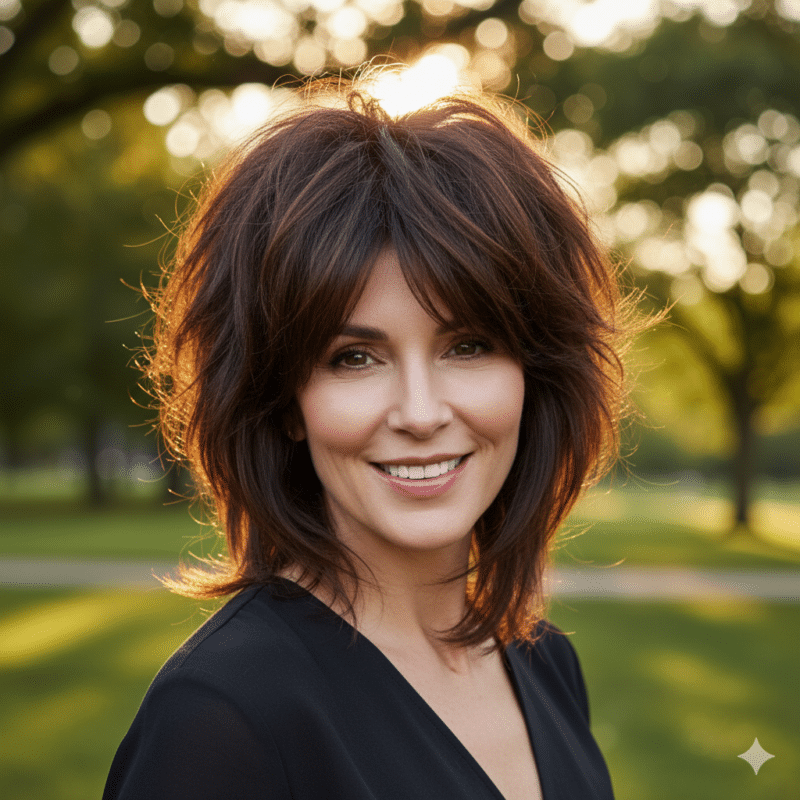 Shag haircut - taglio scalato shag che ringiovanisce dopo i 50 anni