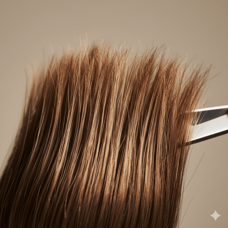 capelli scalati con tecnica Point Cutting