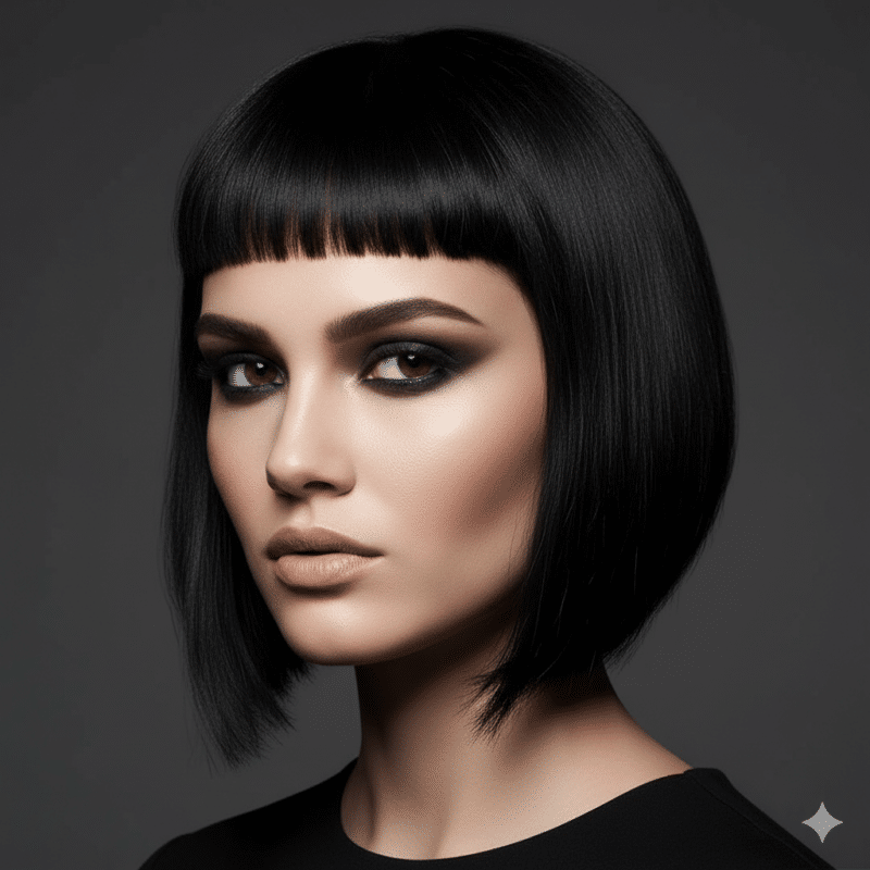 micro bangs frangia corta