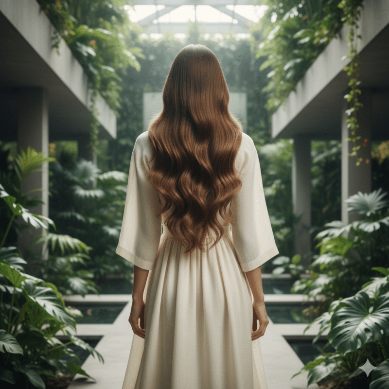 modella capelli lunghi fashion 2026
