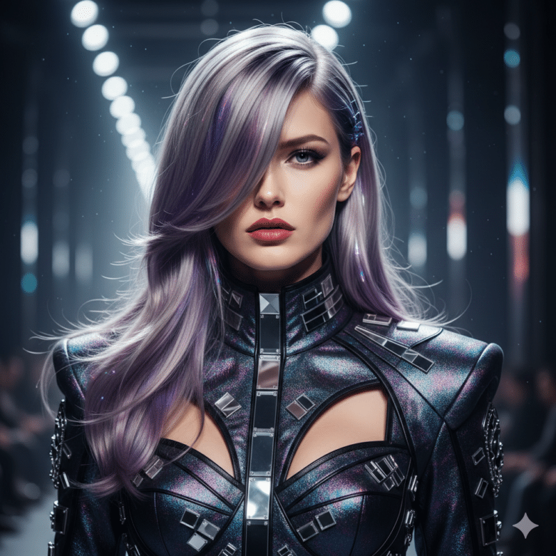 modella di 30 anni con capelli lunghi e taglio alla moda 2026