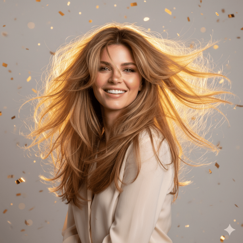 modella di 30 anni con un Butterfly Cut