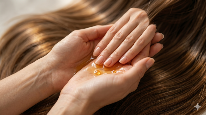 Lo Step 3 - Applicazione dell'Olio di Batana Puro sulle punte